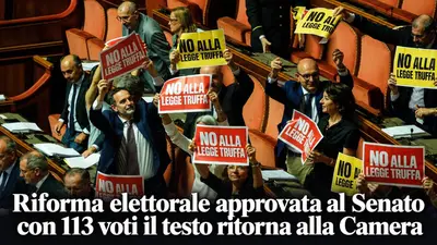 Riforma elettorale approvata al Senato con 113 voti il testo ritorna alla Camera