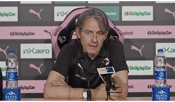 Verso Palermo Catanzaro Inzaghi carica i rosanero alla vigilia del ritorno playoff. Video