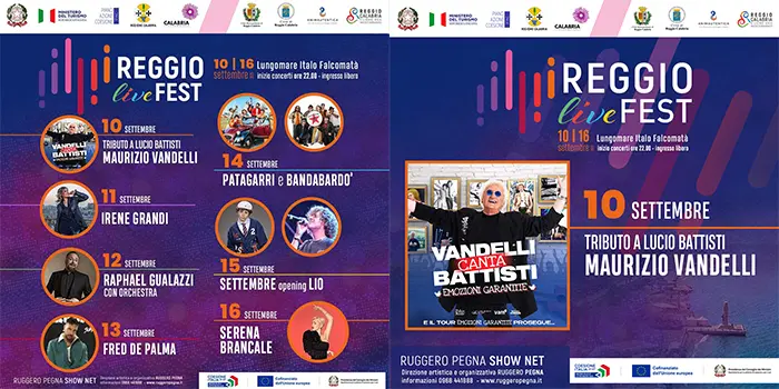 Reggio Live Fest 2025: si parte con il grande omaggio di Maurizio Vandelli  A Lucio Battisti nel 27° anniversario dalla scomparsa