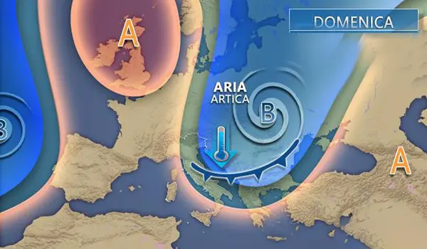 Previsioni meteo weekend: irruzione artica sull’Italia, attesi temporali, grandine e crollo termico
