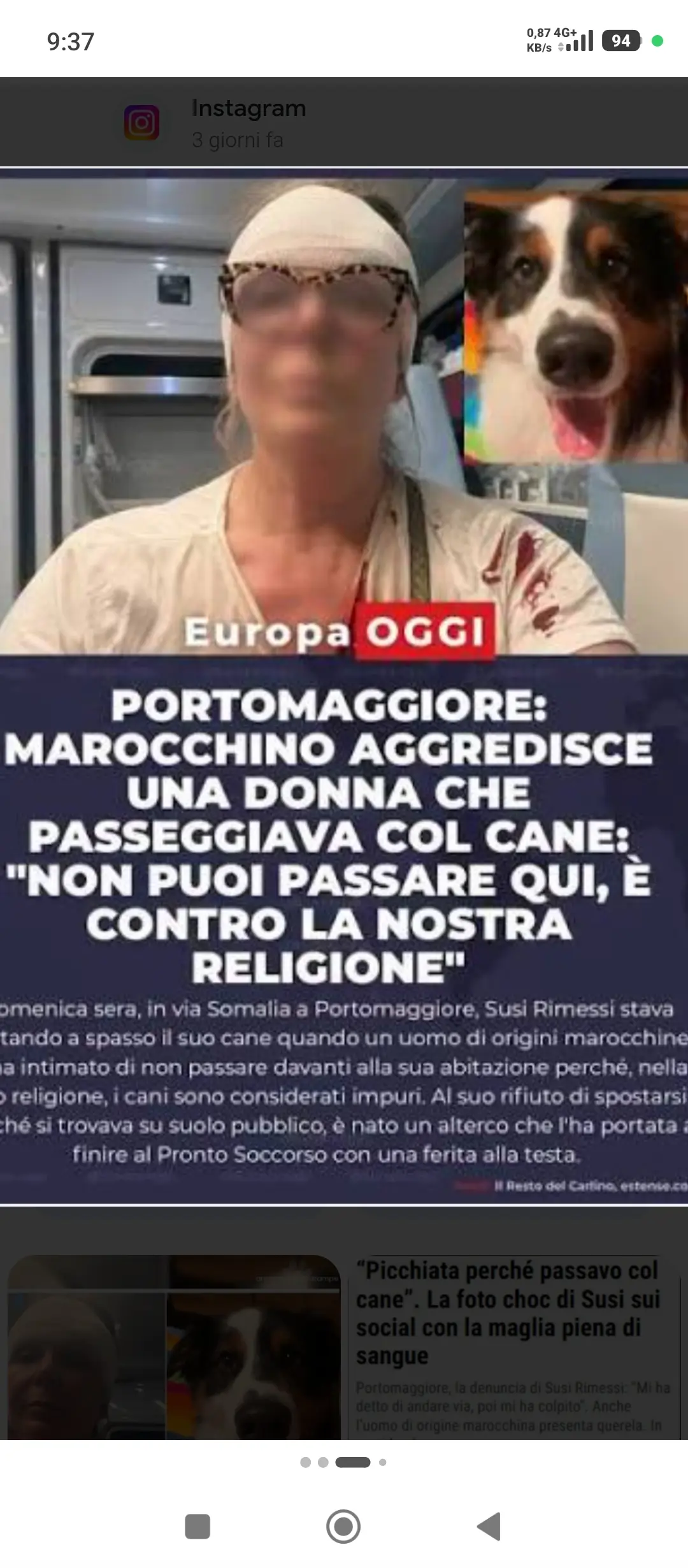 Portomaggiore donna ferita gravemente da magrebino un caso nazionale 