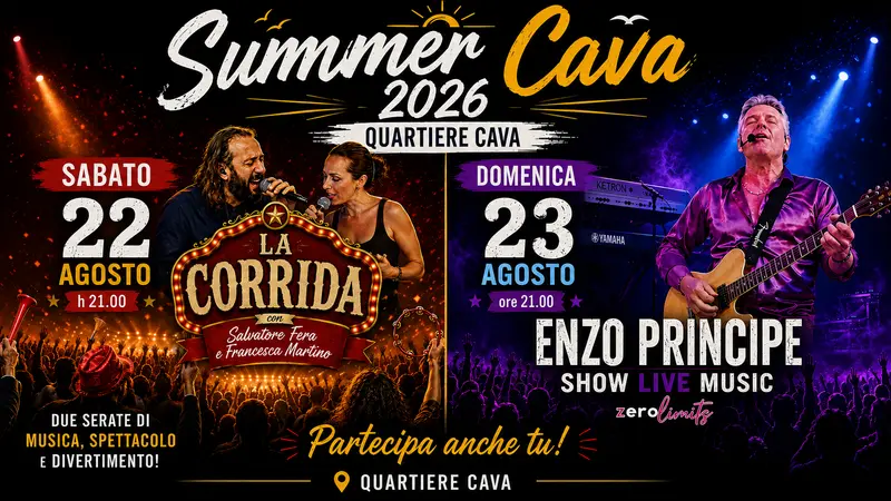 SummerCava 2026, successo nel quartiere Cava tra spettacolo e partecipazione