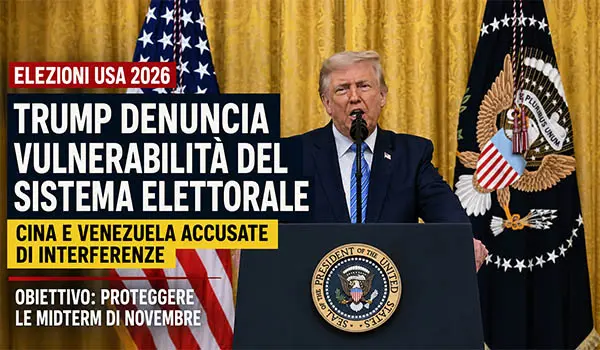 Trump denuncia vulnerabilità del sistema elettorale USA e promette misure per proteggere le elezioni di metà mandato