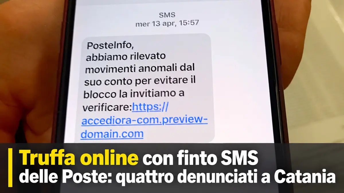 Truffa online con finto SMS delle Poste: quattro denunciati a Catania