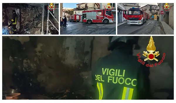 Incendio a Monterosso Calabro: Vvf salvano due feriti e mettono in sicurezza l'area