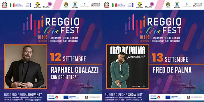 In migliaia per Irene Grandi al “Reggio Live Fest 2025”, Stasera arriva Raphael Gualazzi con l’orchestra sinfonica Brutia. Domani l’attesissimo Fred De Palma