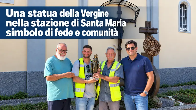 Catanzaro, una statua della Vergine nella stazione di Santa Maria simbolo di fede e comunità