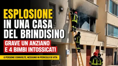 Esplosione a Carovigno, sei persone coinvolte: anziano ustionato e quattro bambini intossicati
