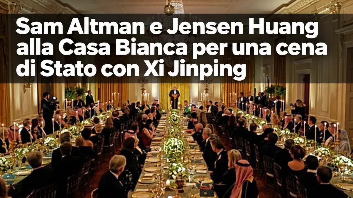 Sam Altman e Jensen Huang alla Casa Bianca per una cena di Stato con Xi Jinping