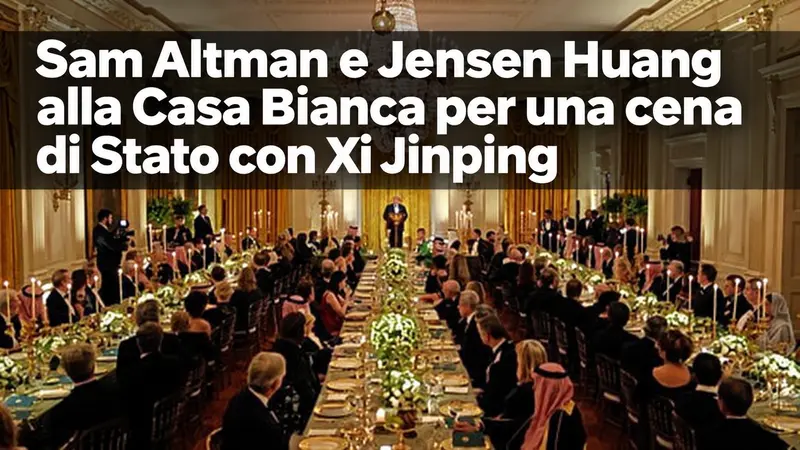 Sam Altman e Jensen Huang alla Casa Bianca per una cena di Stato con Xi Jinping