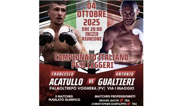 Pugilato, Antonio “Il Brasiliano” Gualtieri sfida per il Titolo Italiano dei Pesi Leggeri