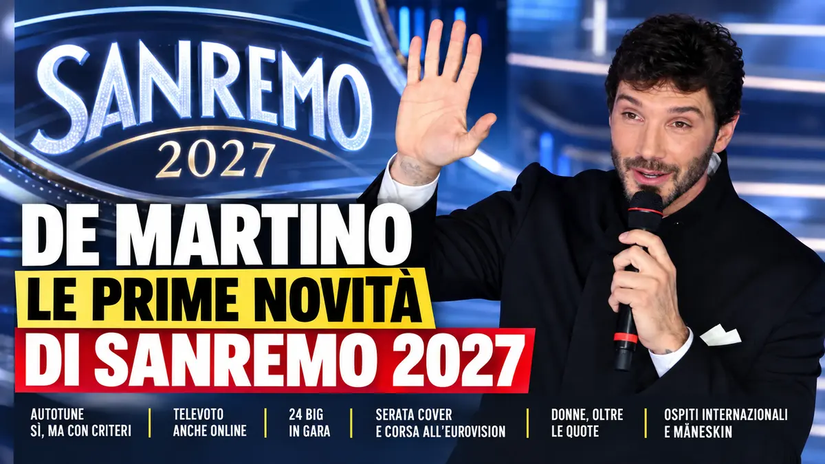 Sanremo 2027, De Martino cambia le regole: dall’Autotune al nuovo televoto
