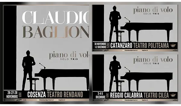 “Piano di volo – Solo Tris”, manca poco ai nove concerti, tutti sold out, di Claudio Baglioni. 