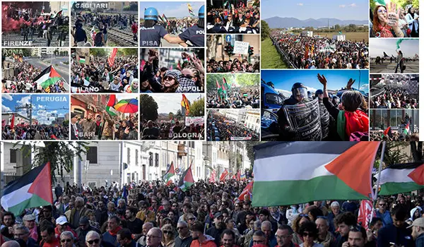 Sciopero generale e cortei per Gaza: milioni in piazza in Italia