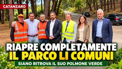 Catanzaro, Montuoro annuncia la riapertura completa del Parco Li Comuni a Siano