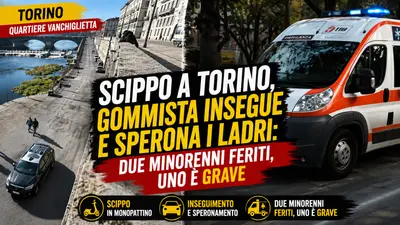 Scippo a Torino, gommista insegue e sperona i ladri: due minorenni feriti, uno è grave