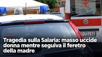 Tragedia sulla Salaria: masso uccide donna mentre seguiva il feretro della madre