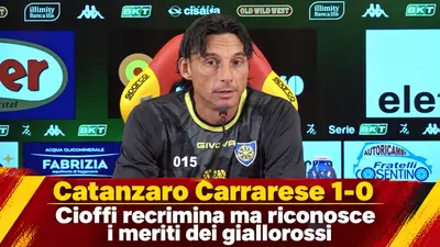 Catanzaro Carrarese 1-0 Cioffi recrimina ma riconosce i meriti dei giallorossi