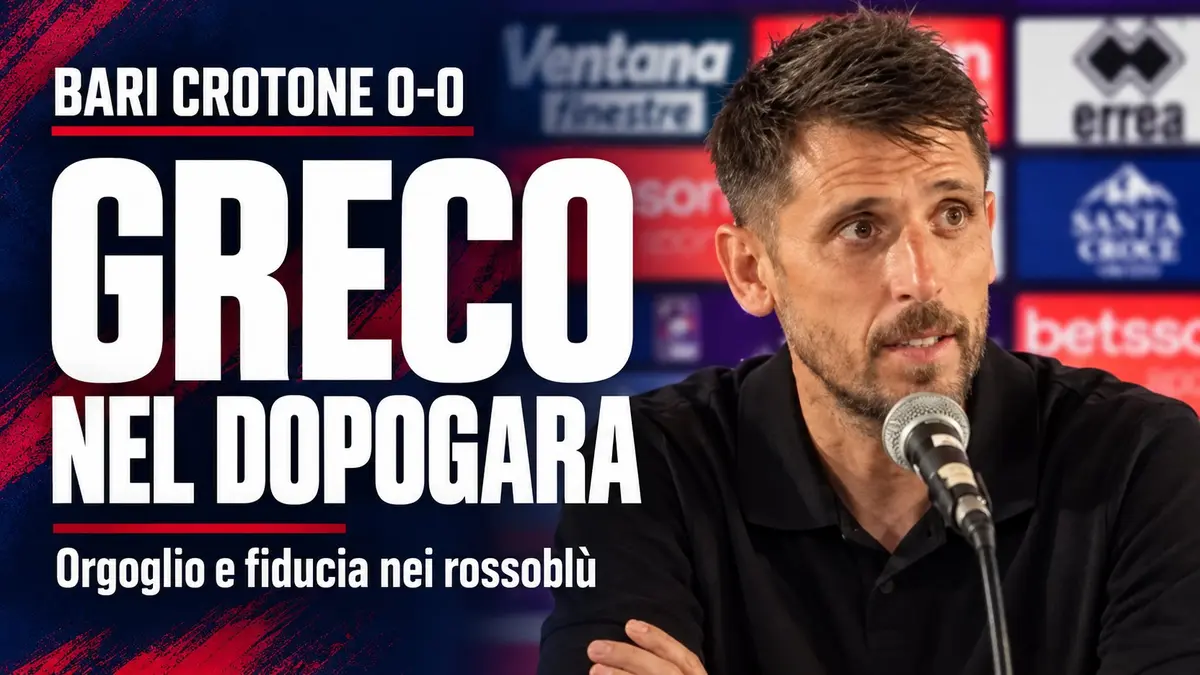 Bari Crotone finisce senza gol Greco vede una squadra pronta a risalire