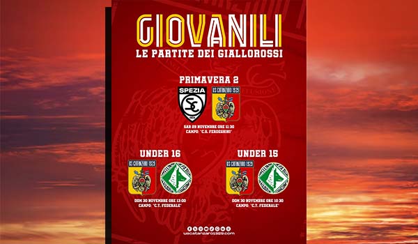 Calcio settore giovanile Catanzaro: il calendario delle partite del weekend
