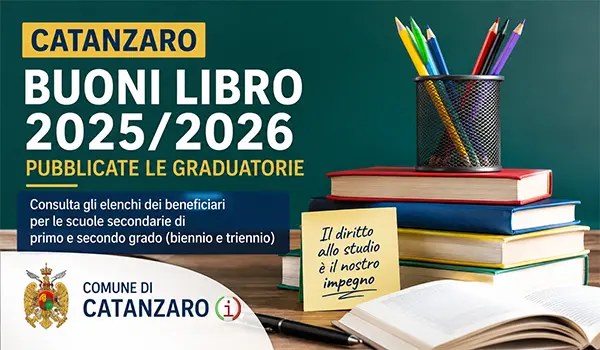 Catanzaro. Graduatorie buoni libri 2025 2026: ecco come consultarle e cosa fare