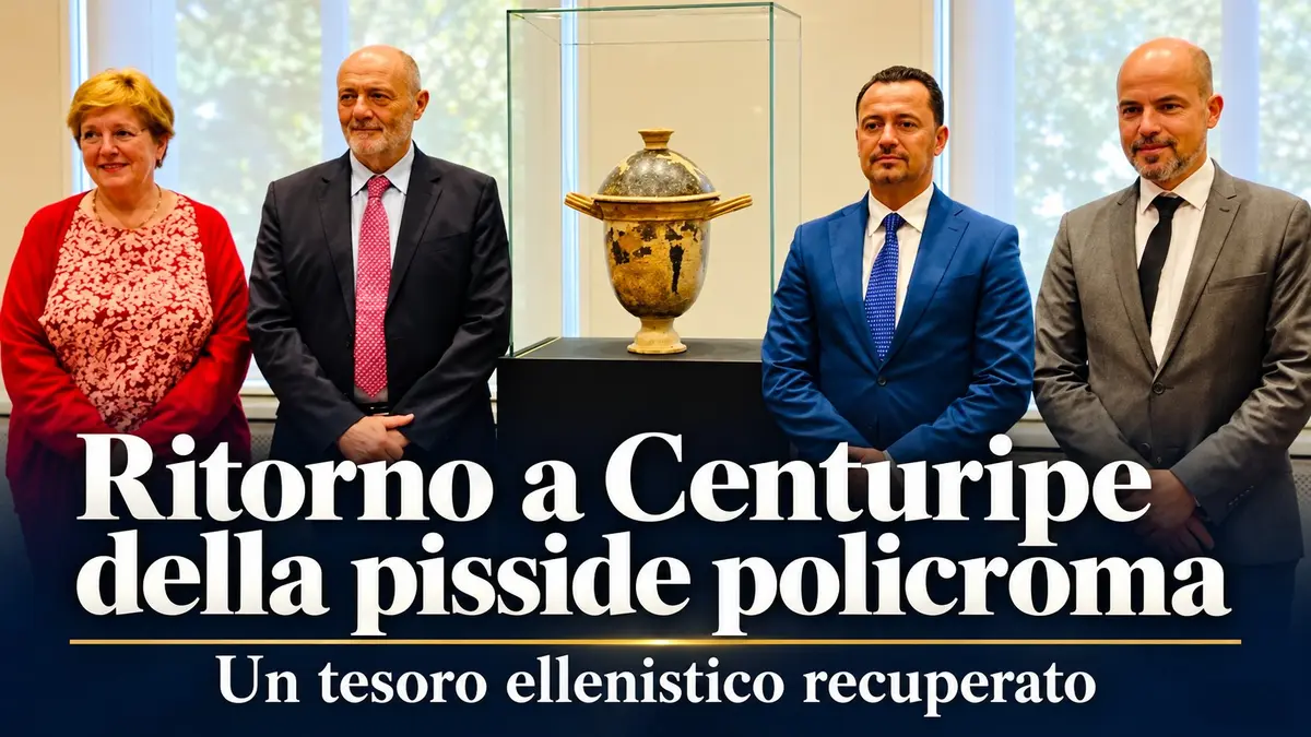 Ritorno a Centuripe della pisside policroma: un tesoro ellenistico recuperato