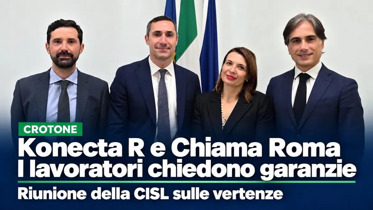 Crotone, vertenze Konecta R e Chiama Roma, riunione della CISL con i lavoratori: servono garanzie