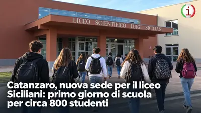 Catanzaro, nuova sede per il liceo Siciliani: primo giorno di scuola per circa 800 studenti