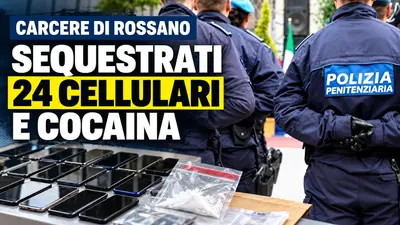 Carcere di Rossano, maxi perquisizione: sequestrati 24 cellulari e 40 grammi di cocaina