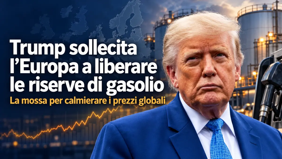 Trump sollecita Europa a liberare riserve di gasolio per calmierare i prezzi globali