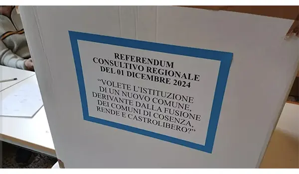 Referendum "Cosenza, Rende e Castrolibero: il 58,23% dice NO alla 'Città Unica'