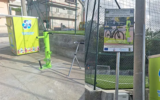 San Floro scommette sul cicloturismo: installata la stazione di ricarica per l'Ente