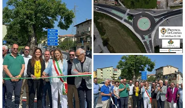 Savuto, inaugurata nuova rotatoria a Santo Stefano di Rogliano: la Presidente Succurro rilancia la viabilità provinciale