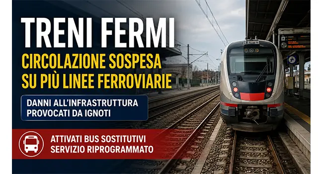 Treni fermi in Calabria e Campania, circolazione sospesa su più linee ferroviarie per danni alla rete