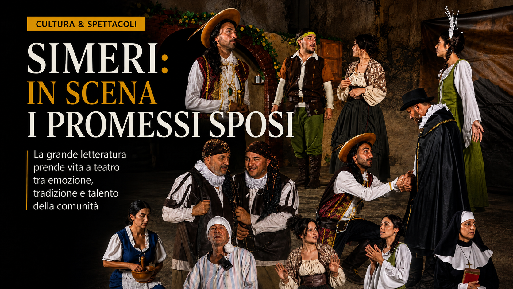 I Promessi Sposi” in vernacolo conquistano Simeri: risate e cultura nella splendida Collegiata.