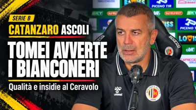 Catanzaro Ascoli Tomei avverte i bianconeri e prepara le rotazioni al Ceravolo. Video
