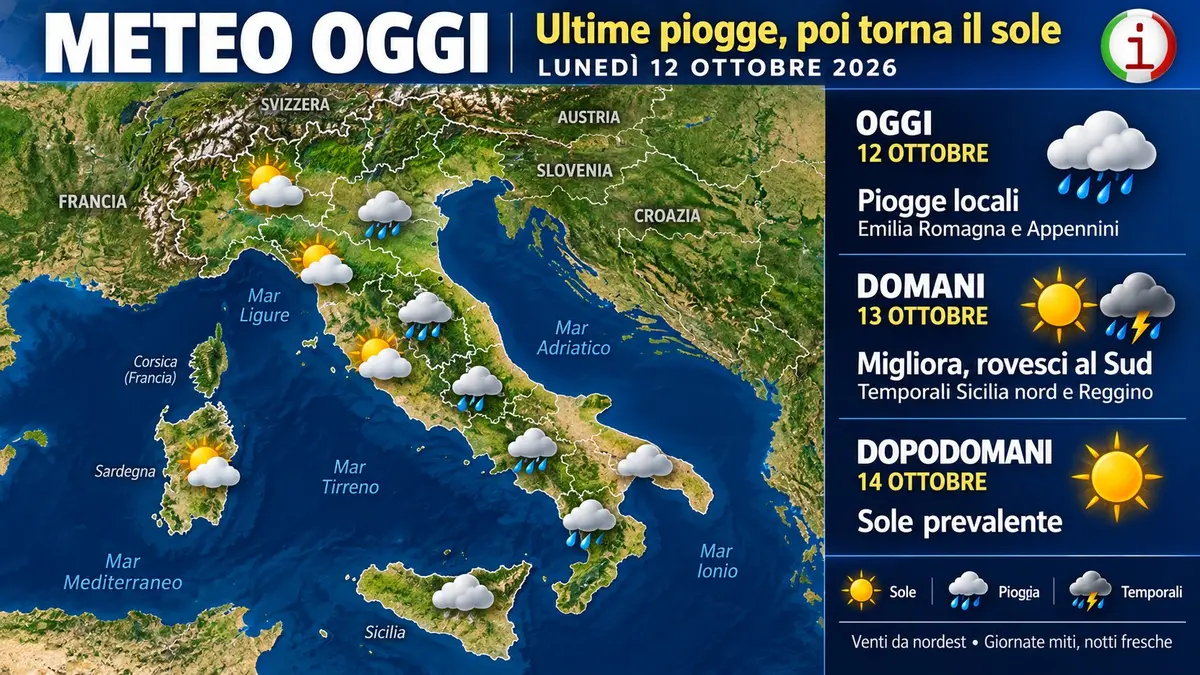 Meteo nuova settimana verso una svolta ma le ultime piogge non mollano