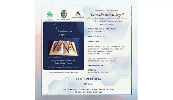 A Messina la presentazione del libro “Circondiamoci di Sogni”. 