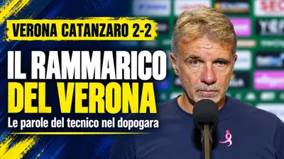 Verona Catanzaro 2-2 il rammarico del tecnico gialloblù tra occasioni sprecate e disattenzioni. Video