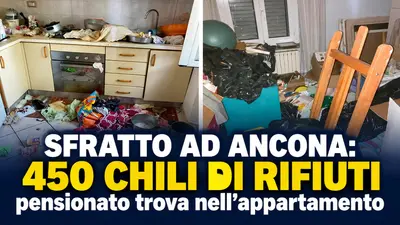 Sfratto ad Ancona: pensionato trova 450 chili di rifiuti nell'appartamento