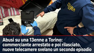 Abusi su una 13enne a Torino: commerciante arrestato e poi rilasciato, nuove telecamere svelano un secondo episodio