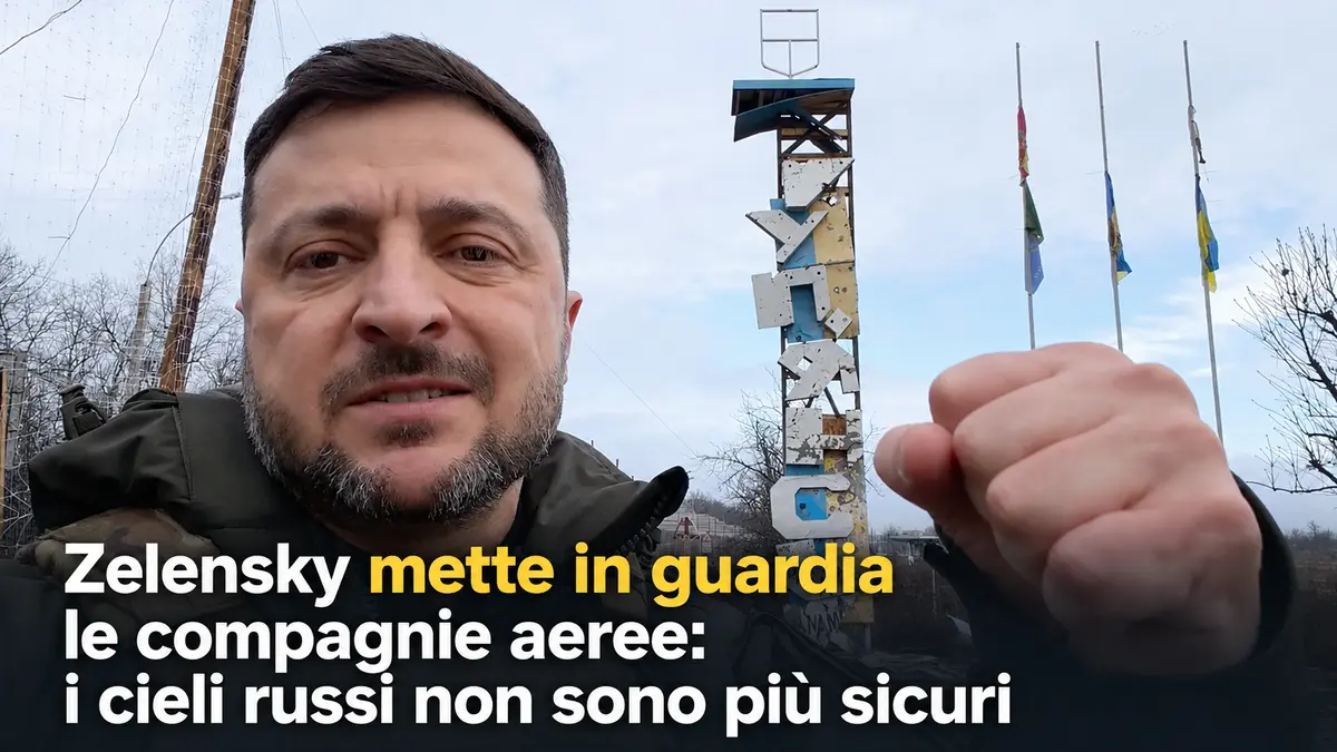 Zelensky mette in guardia le compagnie aeree: i cieli russi non sono più sicuri