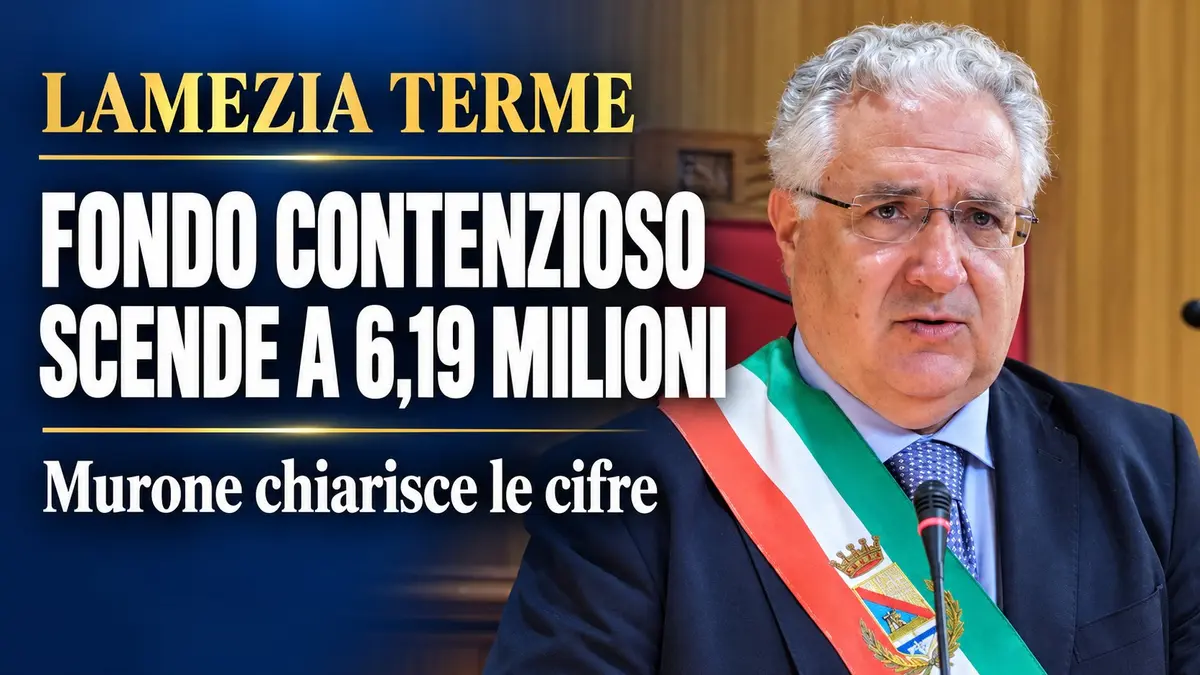Lamezia Terme il fondo contenzioso scende a 6 milioni e 190 mila euro Murone chiarisce le cifre