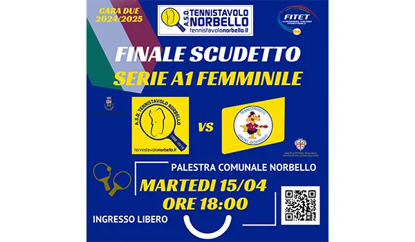 Tennistavolo Norbello: ecco le gare che assegnano lo scudetto femminile 2025