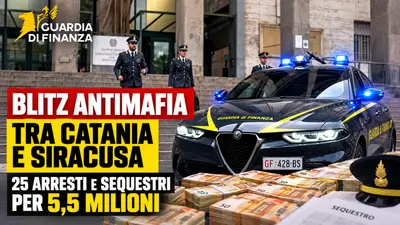 Blitz antimafia tra Catania e Siracusa: 25 arresti e sequestri per 5,5 milioni