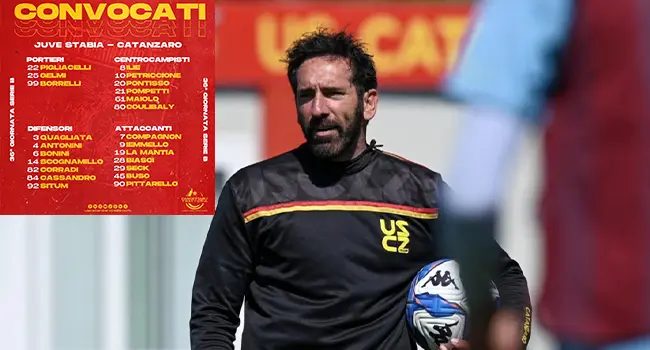 Caserta crede nel riscatto del Catanzaro: «Contro la Juve Stabia possiamo dimostrare il nostro valore»