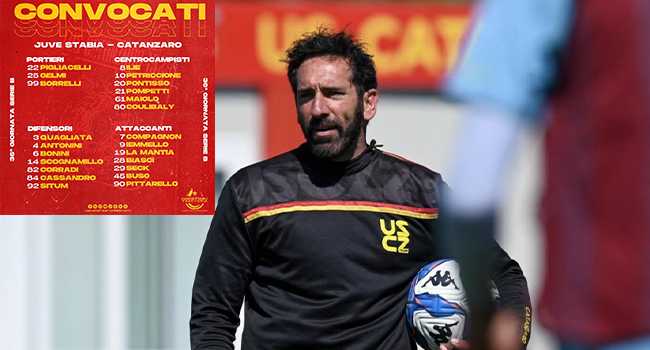 Caserta crede nel riscatto del Catanzaro: «Contro la Juve Stabia possiamo dimostrare il nostro valore»