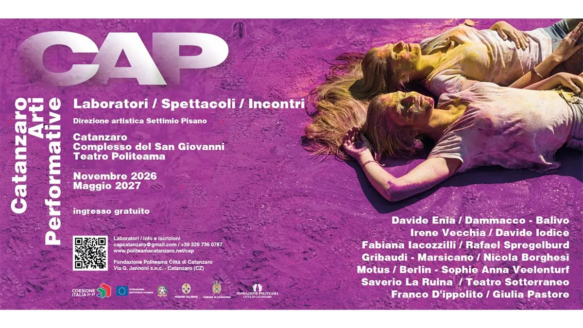 Nasce CAP Catanzaro Arti Performative, laboratori e spettacoli gratuiti per scoprire i mestieri del teatro