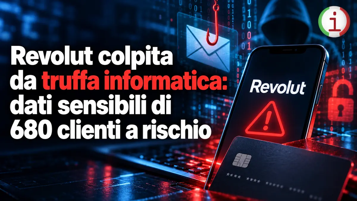 Revolut colpita da truffa informatica: dati sensibili di 680 clienti a rischio