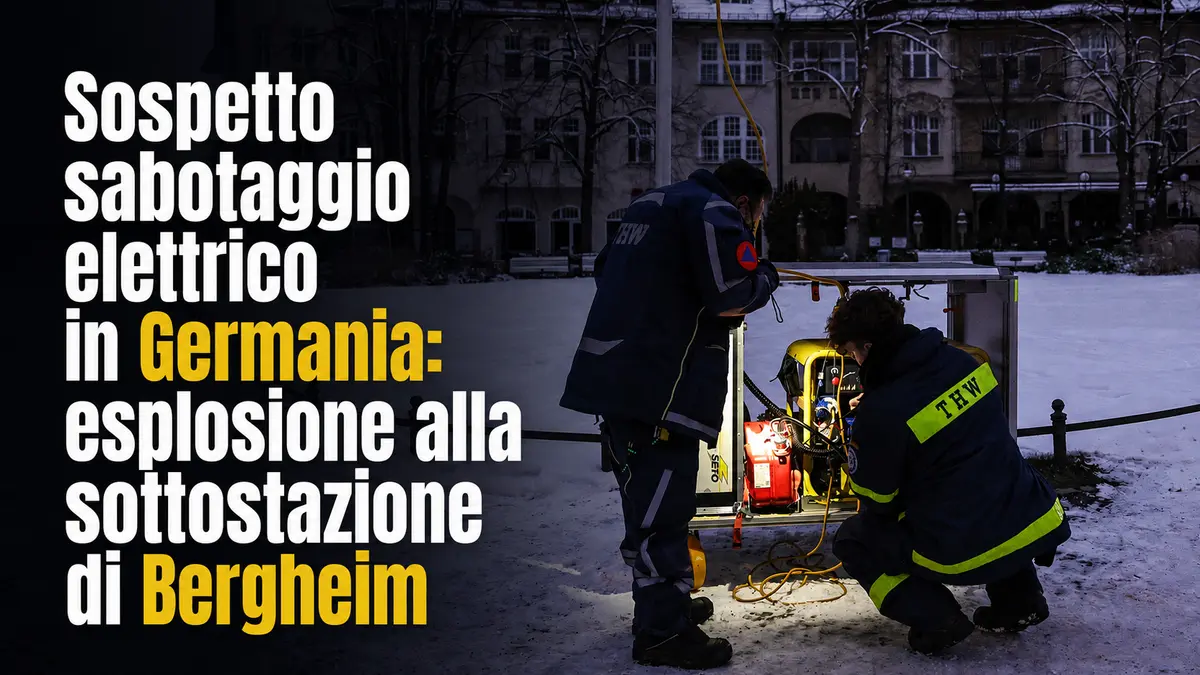 Sospetto sabotaggio elettrico in Germania: esplosione alla sottostazione di Bergheim